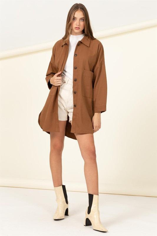 Sweet Thing Oversized Shirt Jacket - Sunday Golden