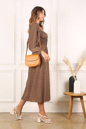 Sasha Square Neck Vintage Puff Dress - Sunday Golden