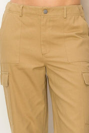 Weekend and Chill High Waist Cargo Pants - Sunday Golden