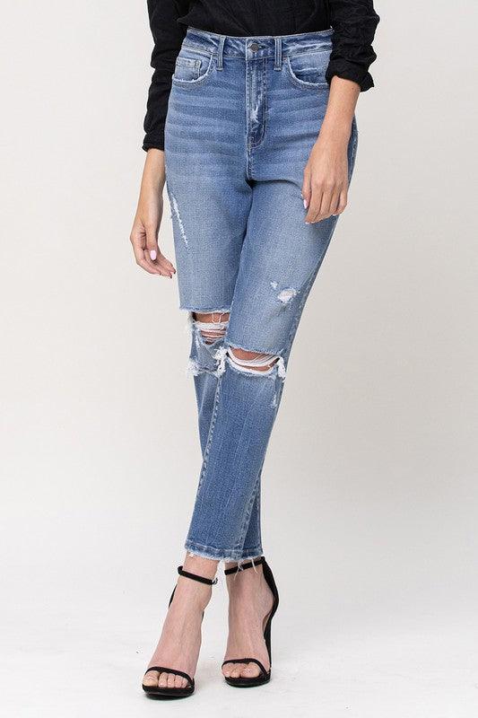 Super High Rise Stretch Mom Jeans - Sunday Golden