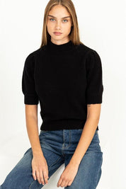 Lovely Puff Sleeve Sweater Top - Sunday Golden