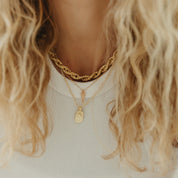 bold gold-filled chain link. 14k gold filled. layering necklace. 