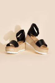 Tucker  Platform Sandals | Black or White