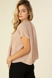 Luna - A line tiered Blouse - Sunday Golden