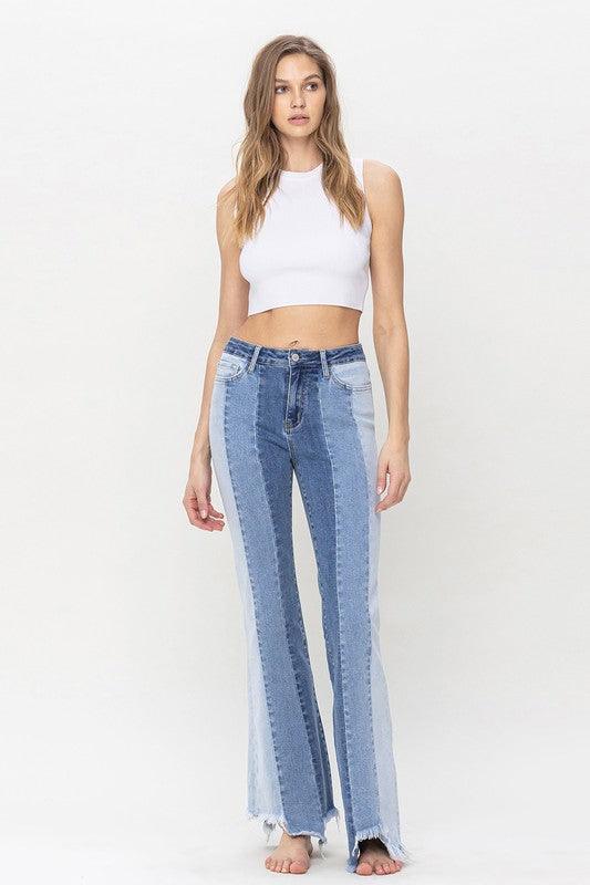 Penny High Rise Relaxed Flare Jean - Sunday Golden