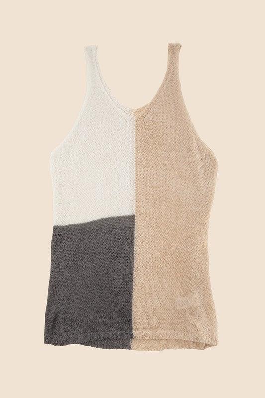 Nola Color Blocked Tank Top - Sunday Golden