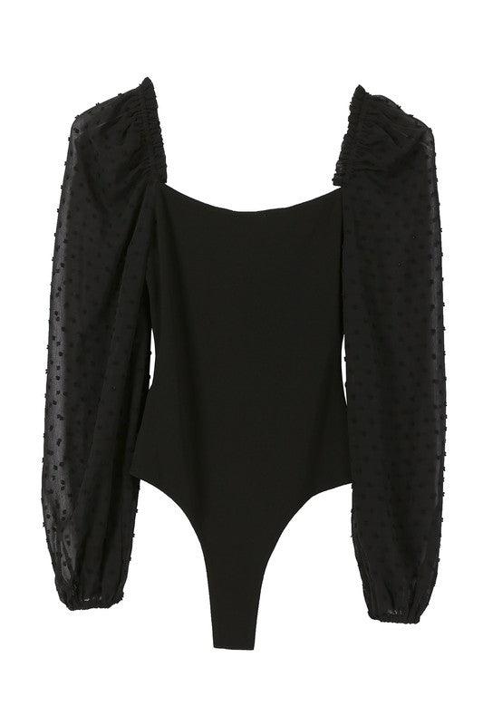 Shirring Sleeve Bodysuit - Sunday Golden