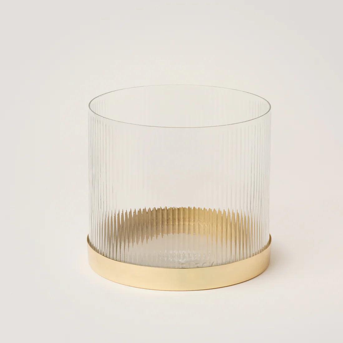 Fluted Glass Vase - Sunday Golden