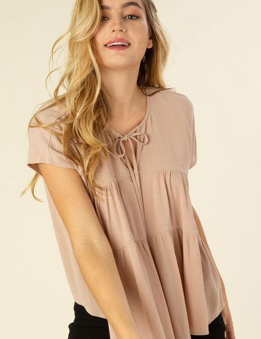 Luna - A line tiered Blouse - Sunday Golden