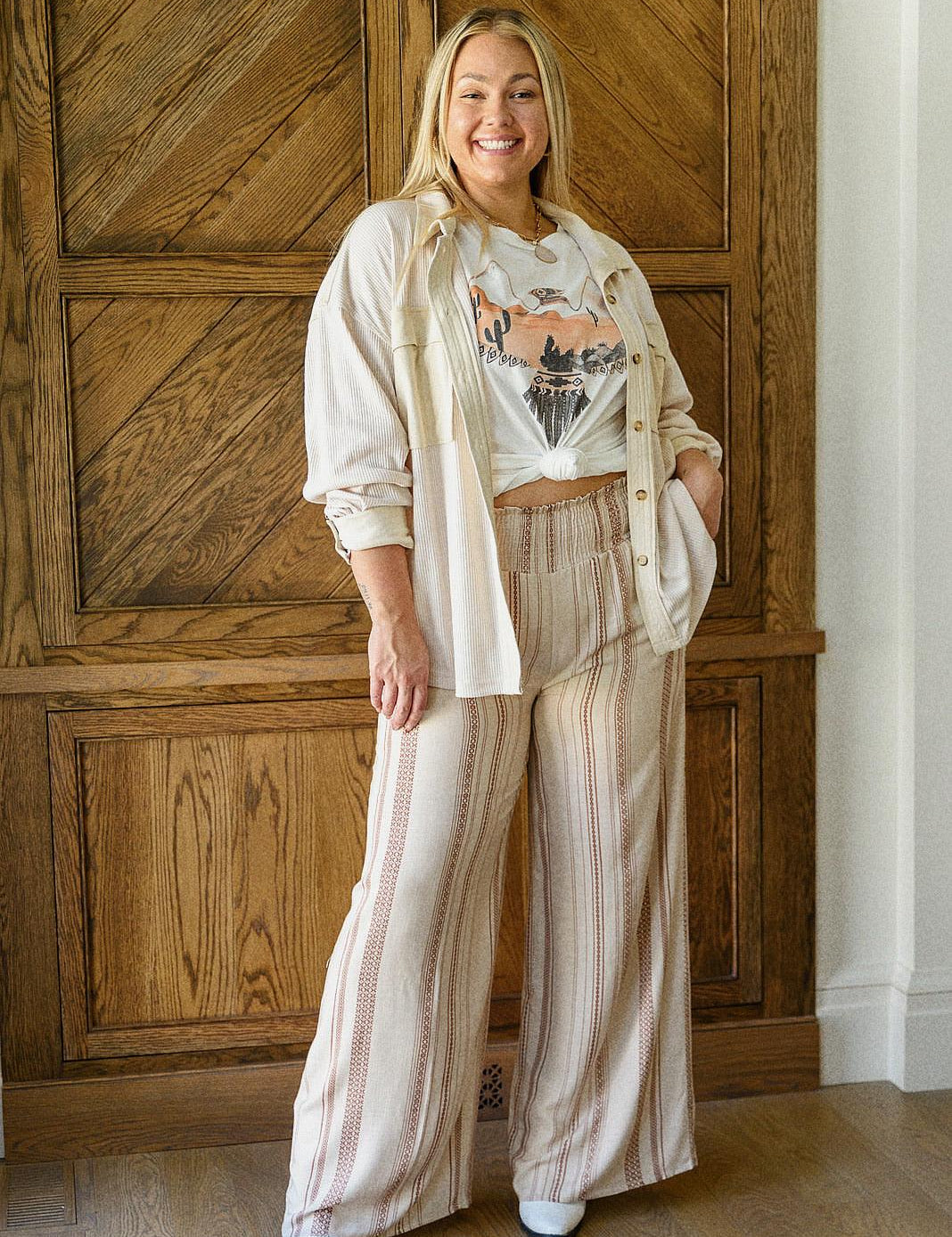 Cassie Wide Leg Pants - Sunday Golden