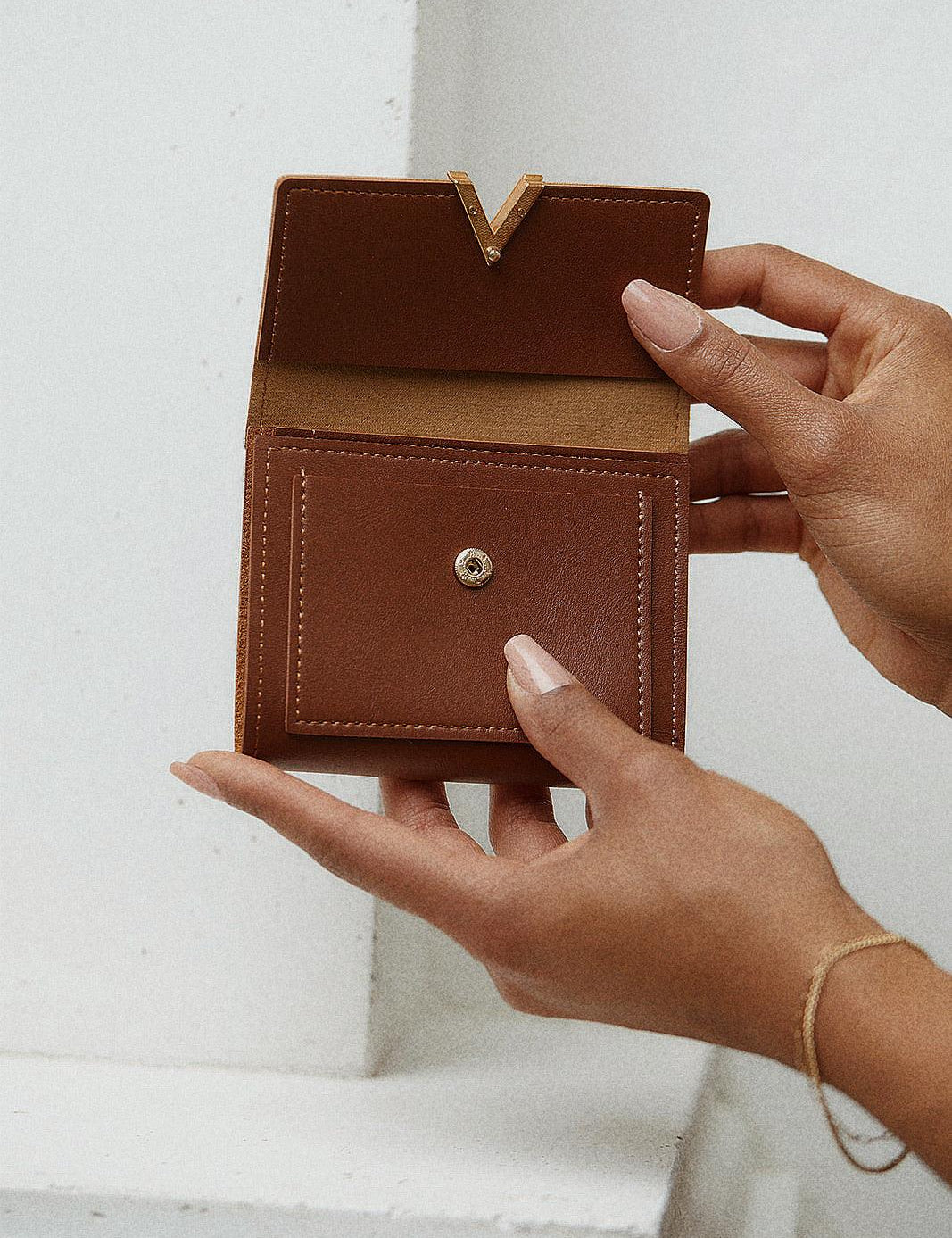 True North Wallet in Cognac - Sunday Golden