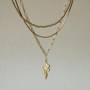 1mm herringbone chain necklace. 16k gold filled. 18" with 2" extender chain