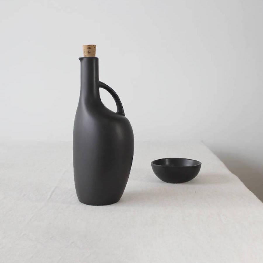 Stoneware Olive Oil Bottle | Canard 34oz - Sunday Golden