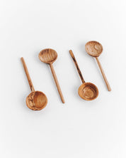 Olive Wood Coffee Spoon Set - Sunday Golden