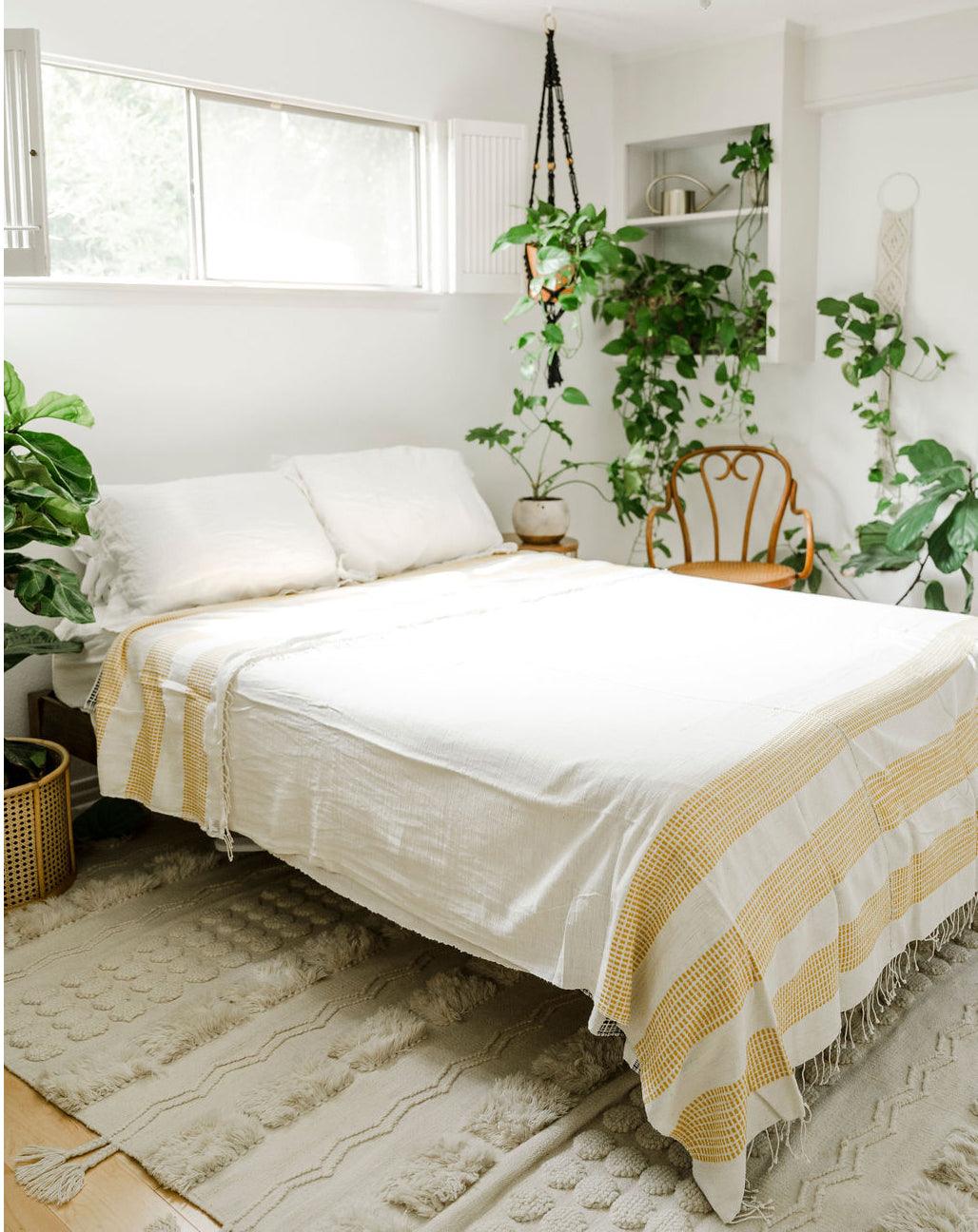 3 Panel Dotted Cotton Blanket - Sunday Golden