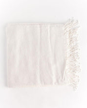 Riviera Cotton Tablecloth. Measures: 50 x 50 inches. hand-woven in Ethiopia from local hand-spun cotton. Natural Color.