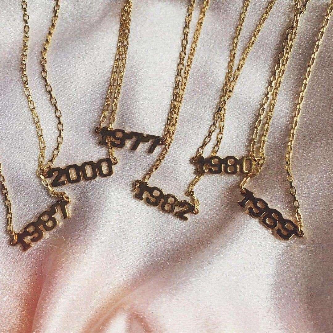 Year Necklace - Sunday Golden